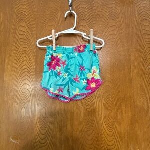 Circo Floral Kids Shorts - Teal and Pink